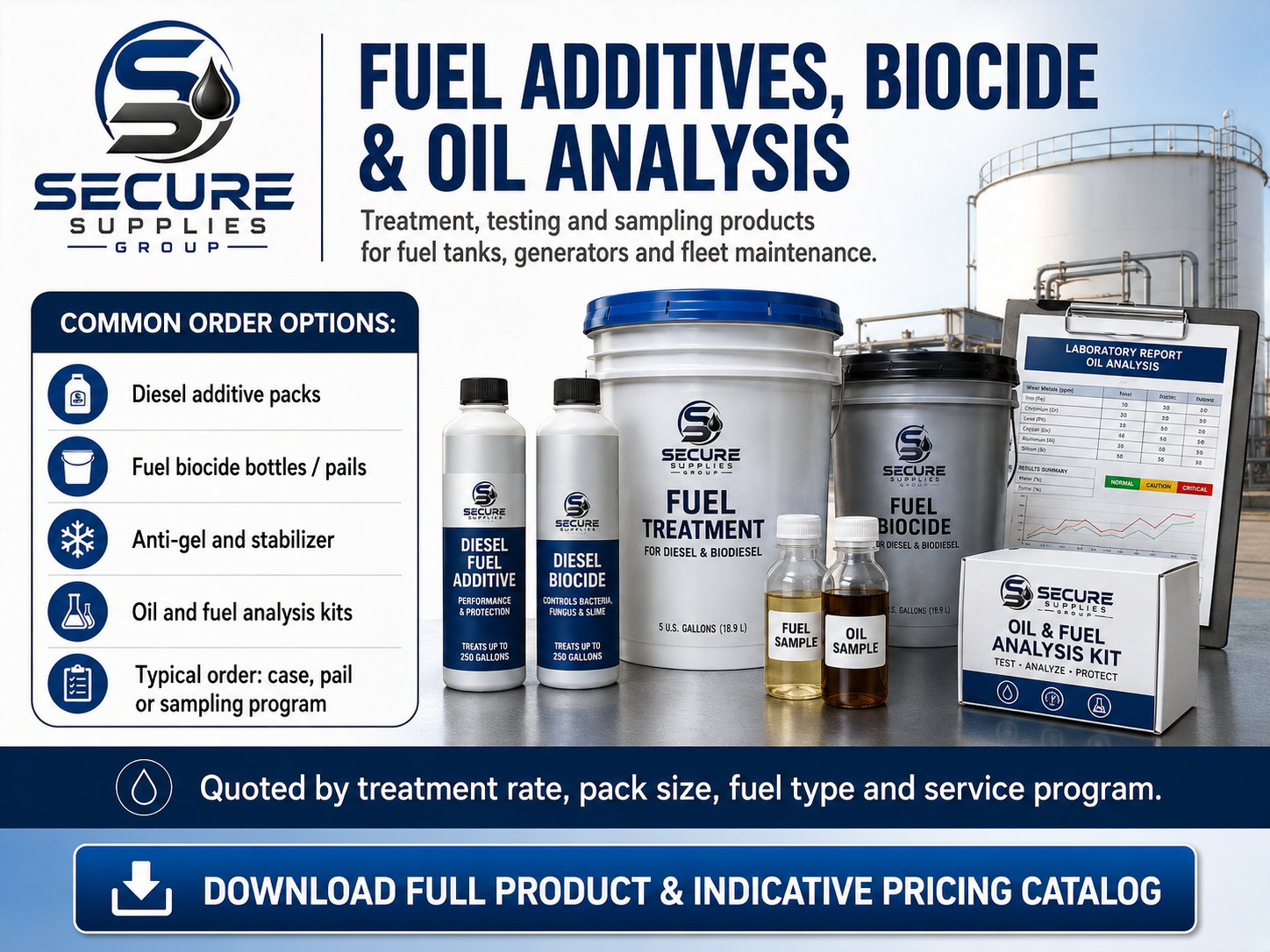 Fuel additives and oil analysis products